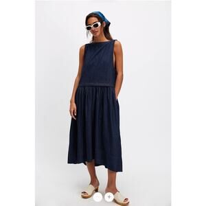 NWT / Free People / Soraya Denim Midi Dress / sz M